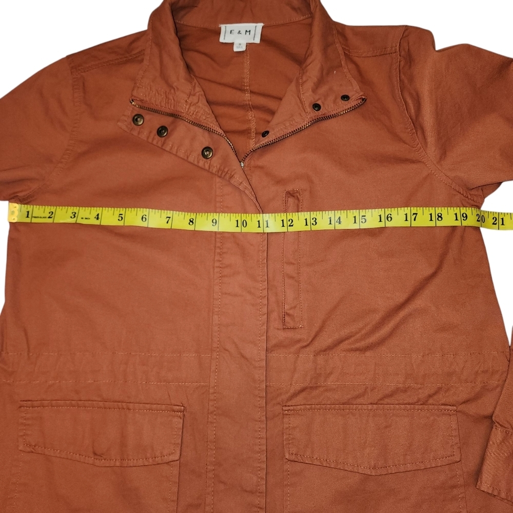E & M Womens Burnt Orange Utility Jacket Size S - Picture 9 of 15